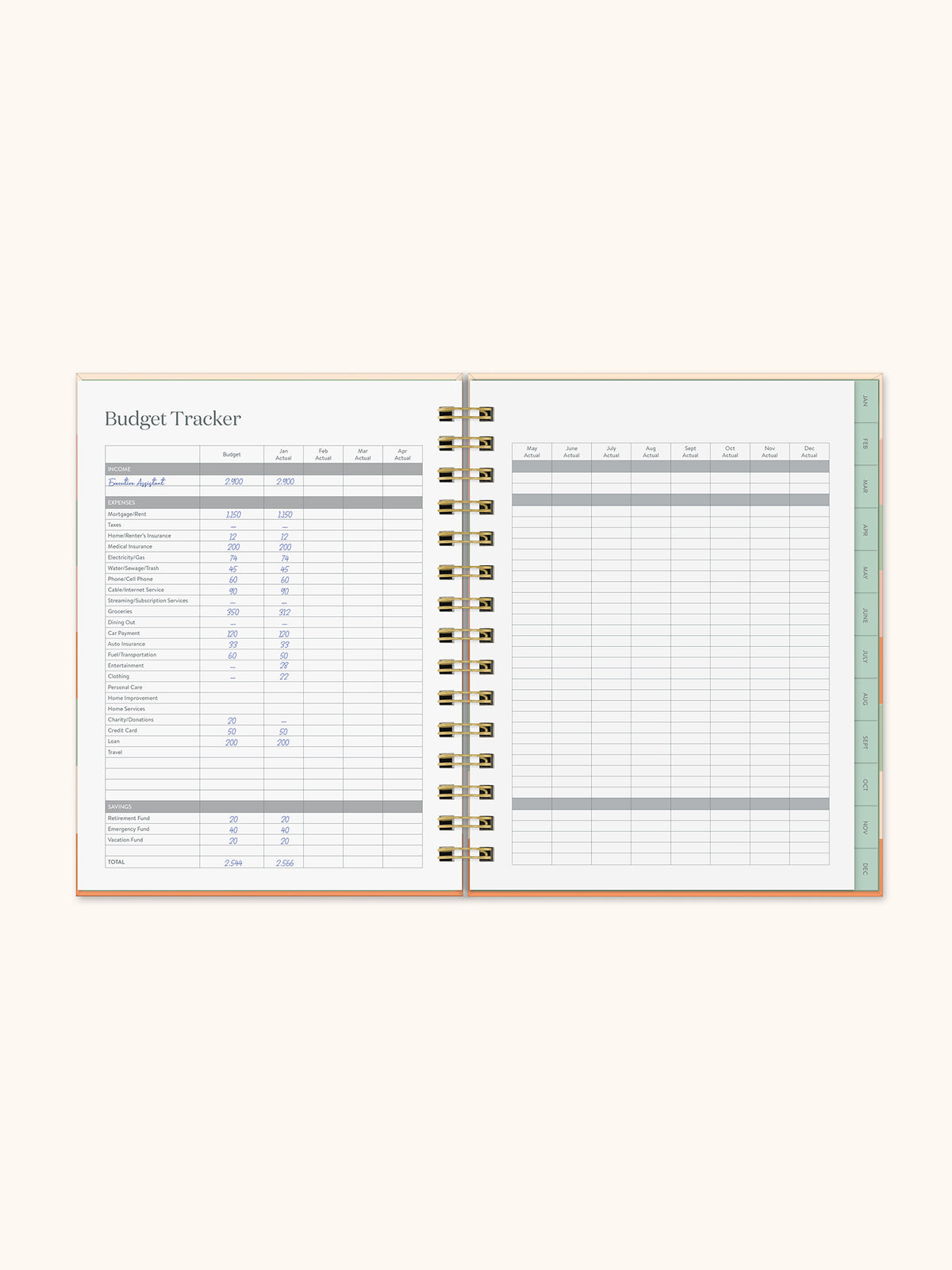 2024 Golden Hour Edie Tabbed Planner