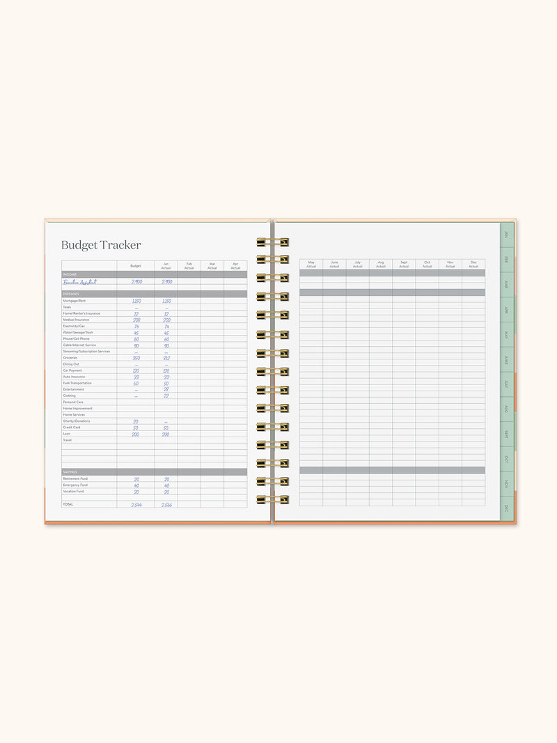 2024 Golden Hour Edie Tabbed Planner