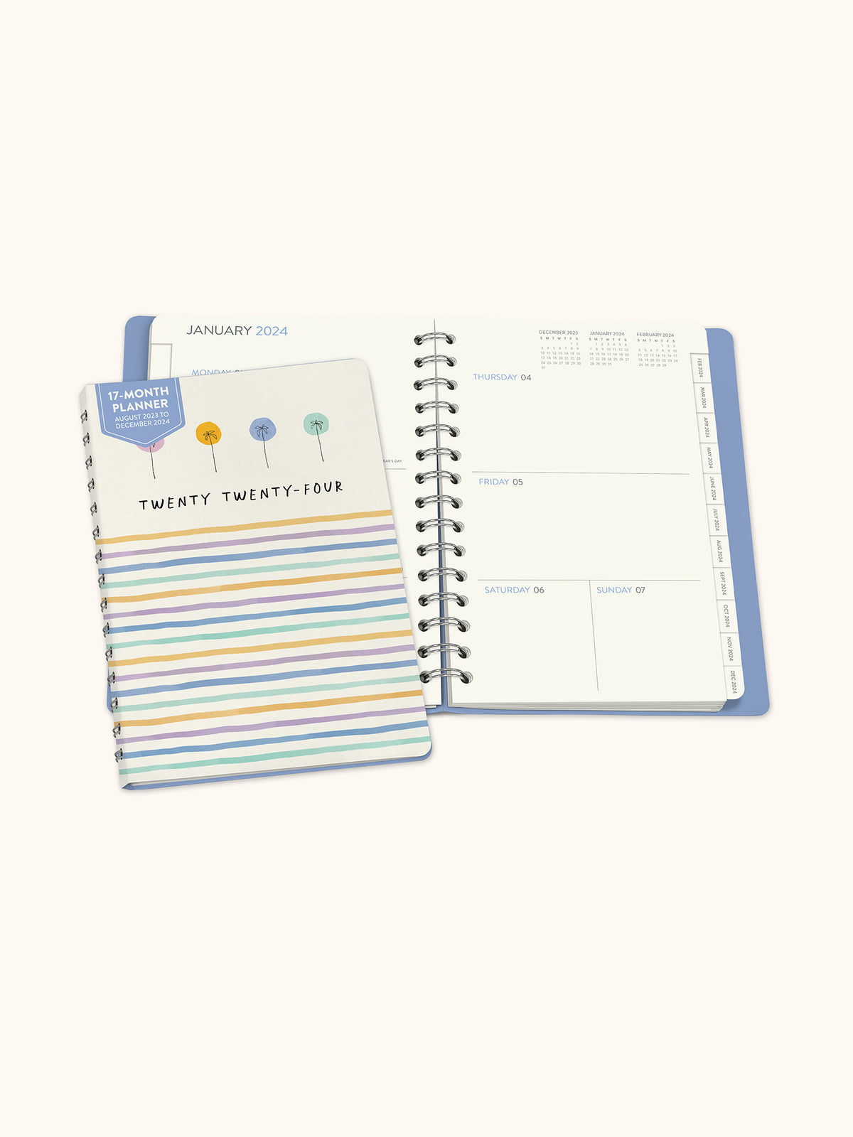 2024 Dotted Palms Ondine Tabbed Planner