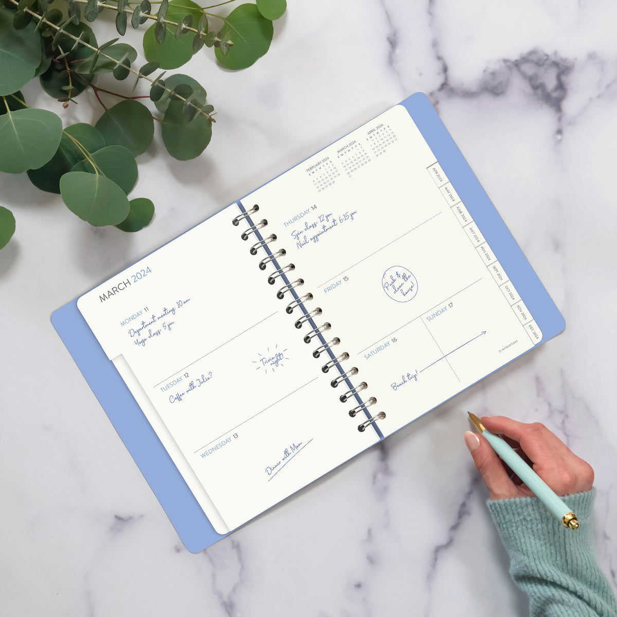 2024 Dotted Palms Ondine Tabbed Planner