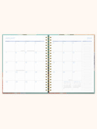 2024 Retro Flowers Extra-Large Spiral Planner