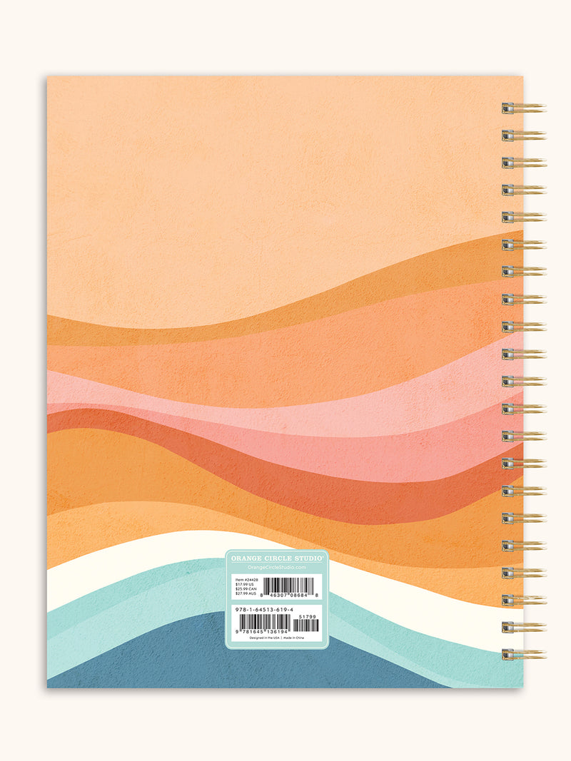 2024 Rainbow Waves Extra-Large Spiral Planner