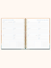 2024 Rainbow Waves Extra-Large Spiral Planner