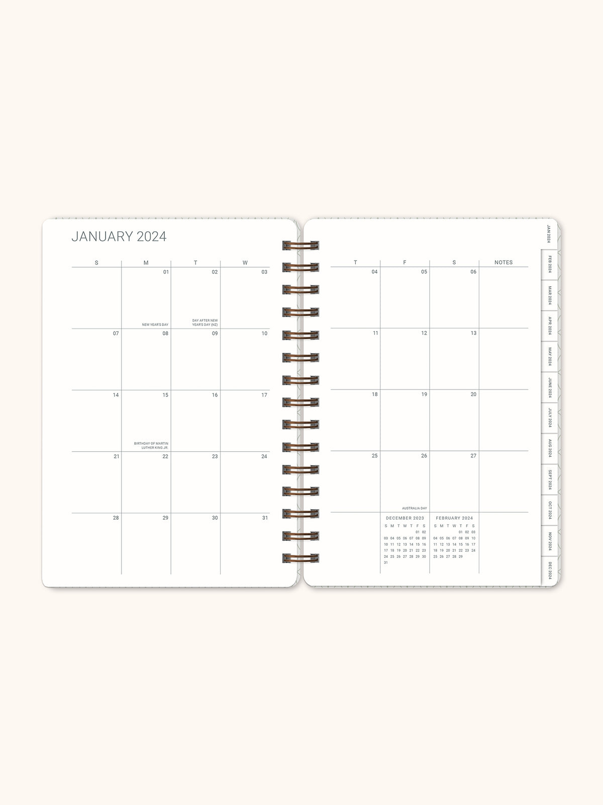 2024 Greige Agatha Planner
