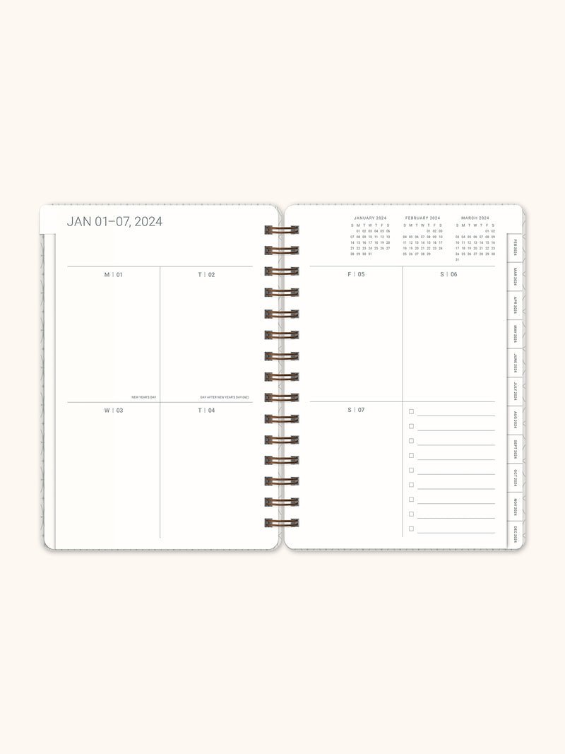 2024 Greige Agatha Planner