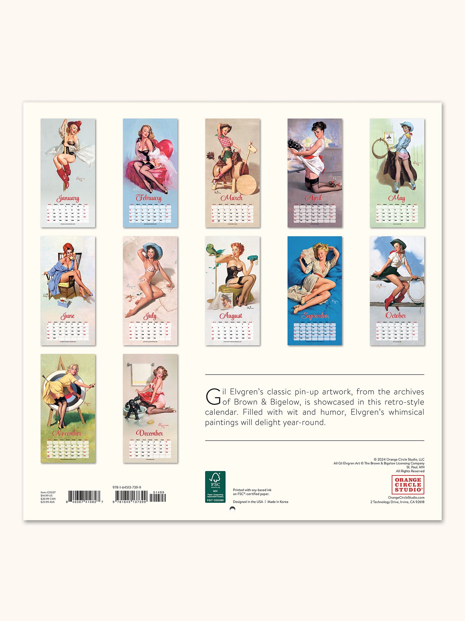 2025 Pin Up Calendar