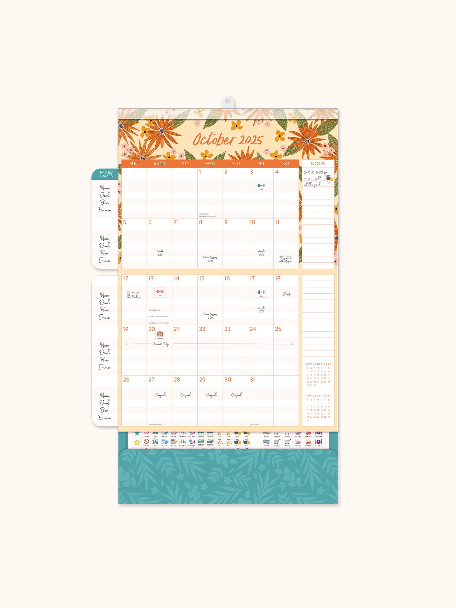 2025 Secret Garden DIA Wall Calendar