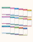 2025 Color Block Magnetic Monthly Pad Calendar