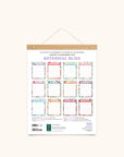 2025 Botanical Bliss Bamboo-Hanger Calendar