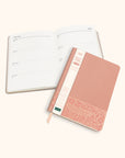 2025 Flowers on Rose Quartz Large Dual-Textured Planner