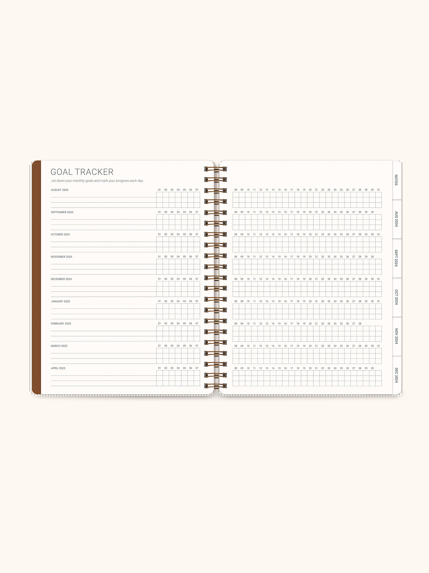 2025 Tawny Brown Baxter Planner