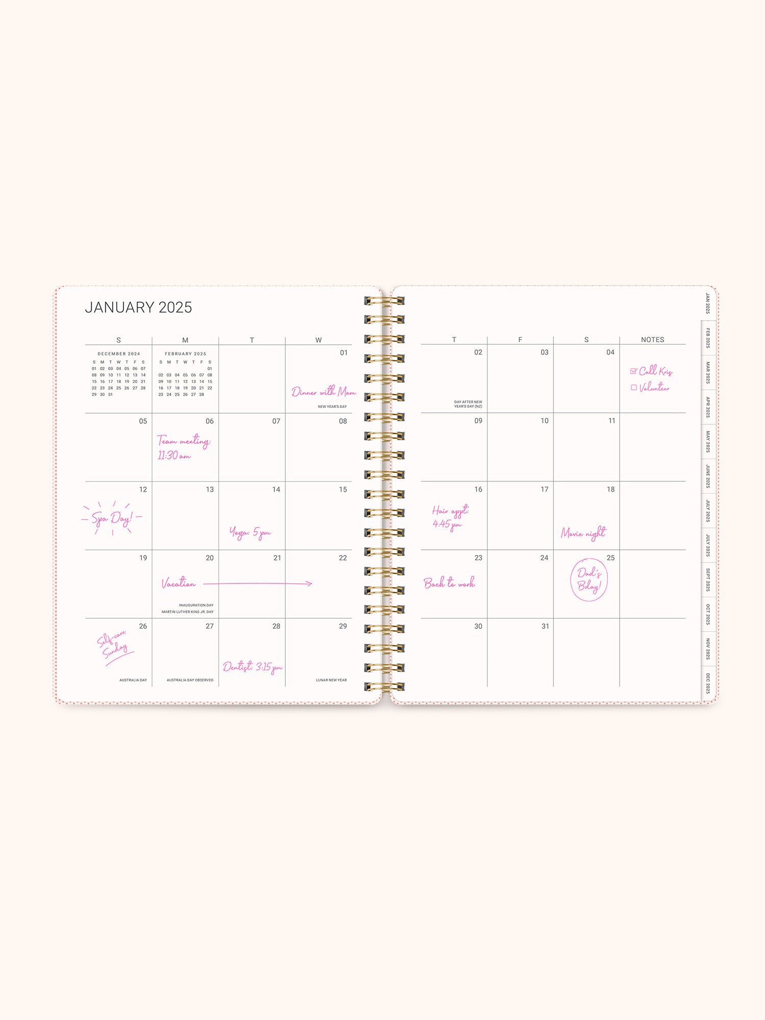 2025 Lazy Daisies Blue Baxter Planner