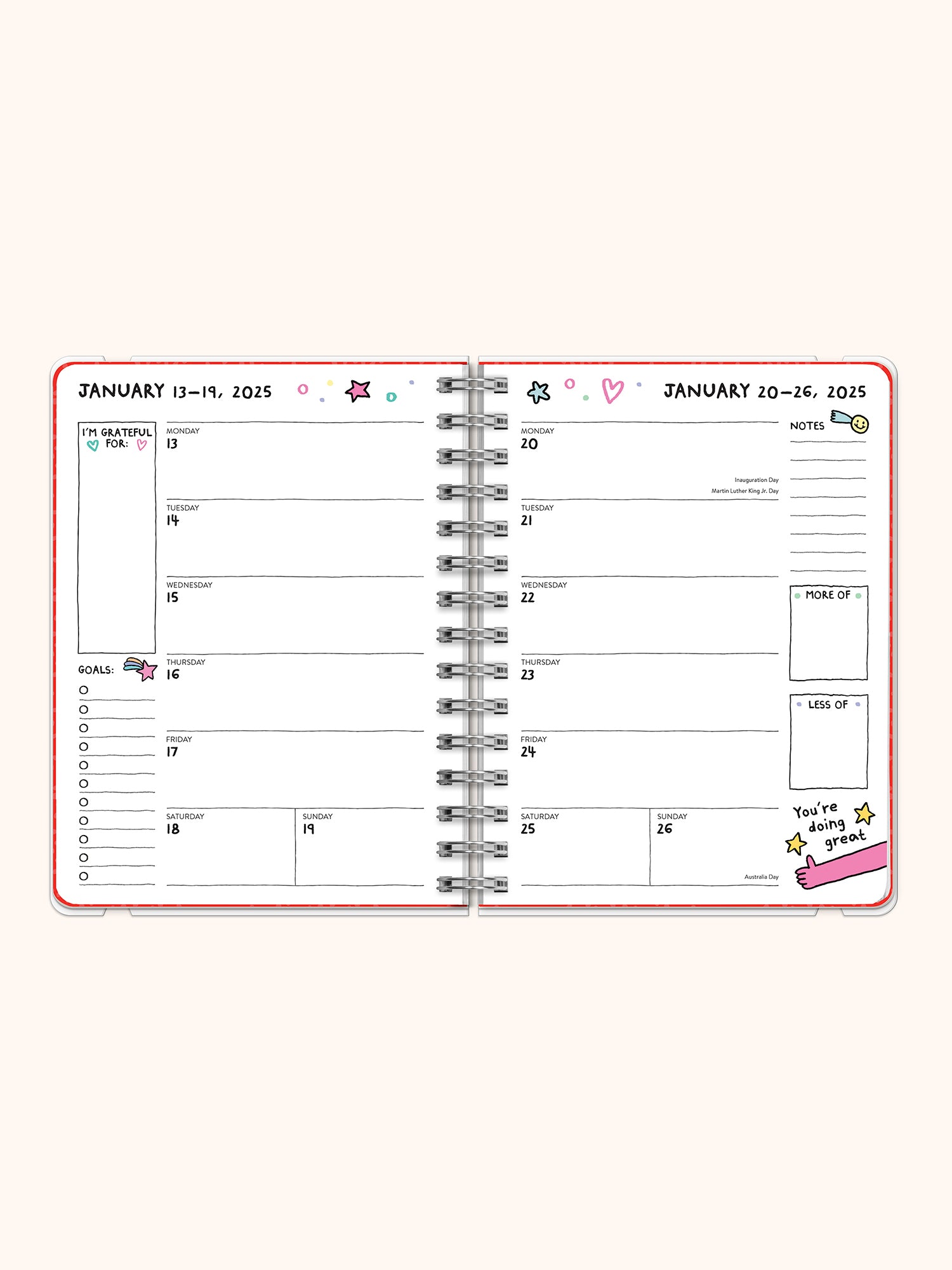 2025 Doodle Days Deluxe Compact Flexi Planner