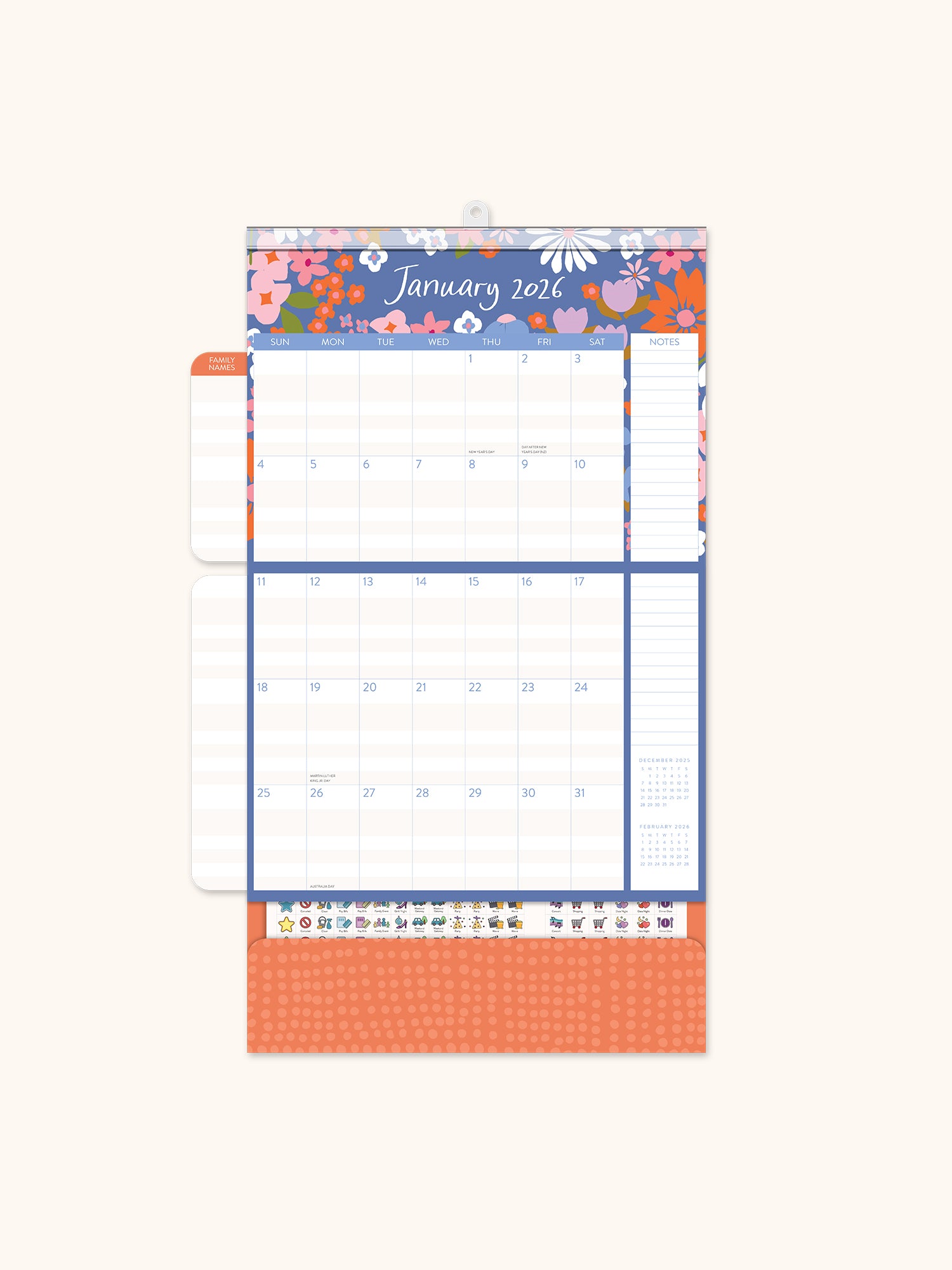 2026 Secret Garden Do It All Wall Calendar Studio Oh!