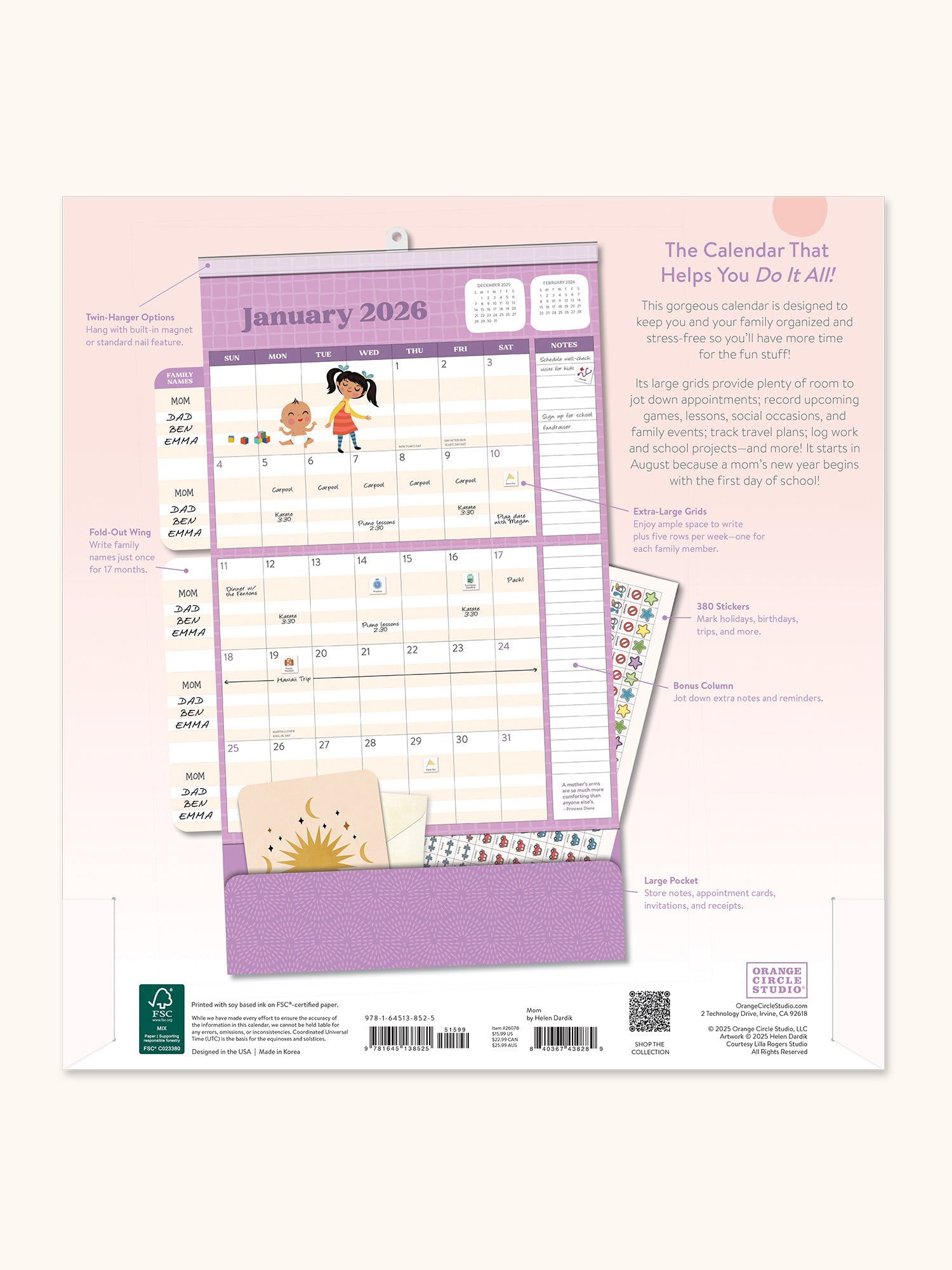 2026 Mom Do It All Wall Calendar