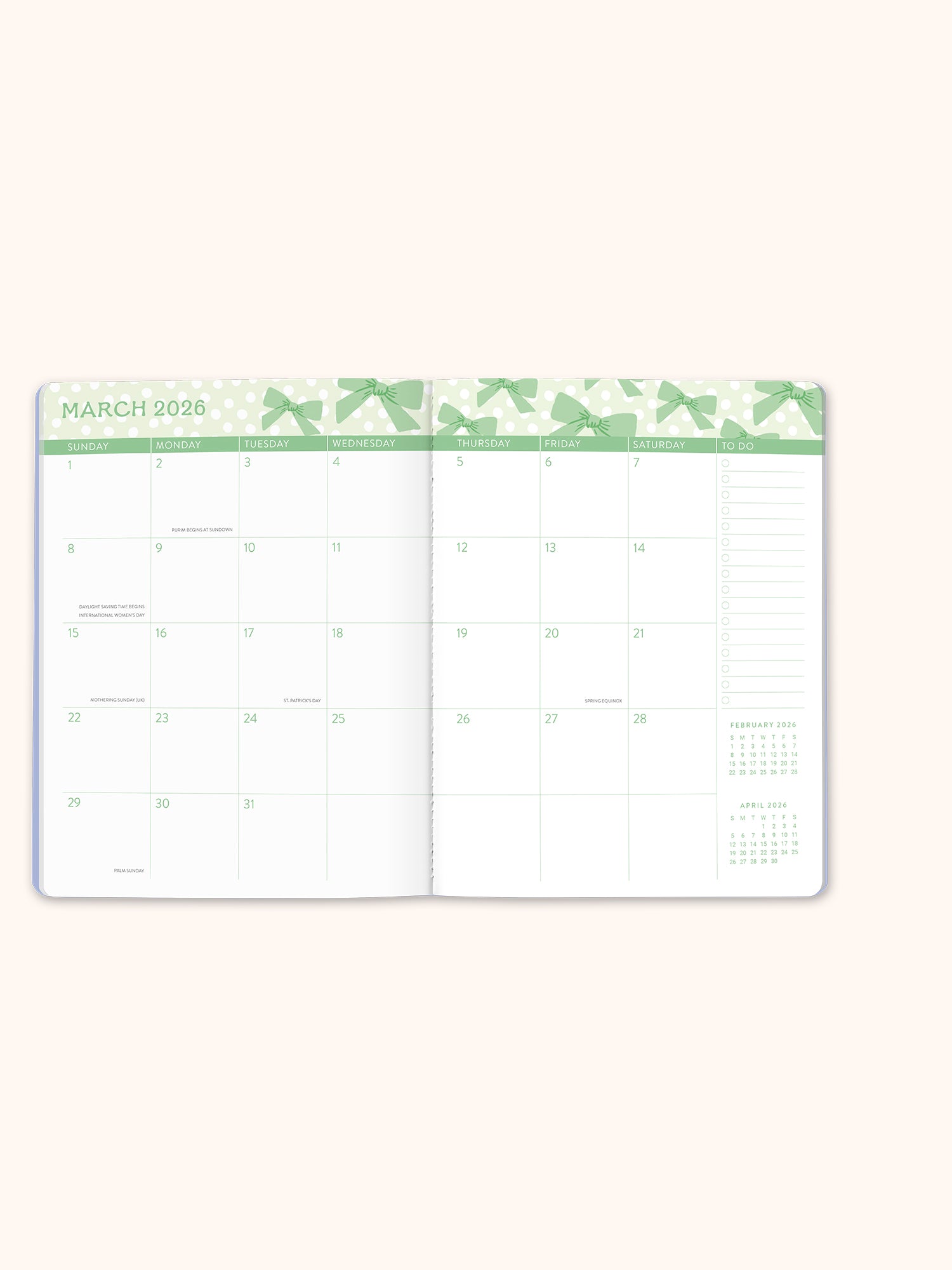 2026 Sweet Bows Just Right Monthly Planner