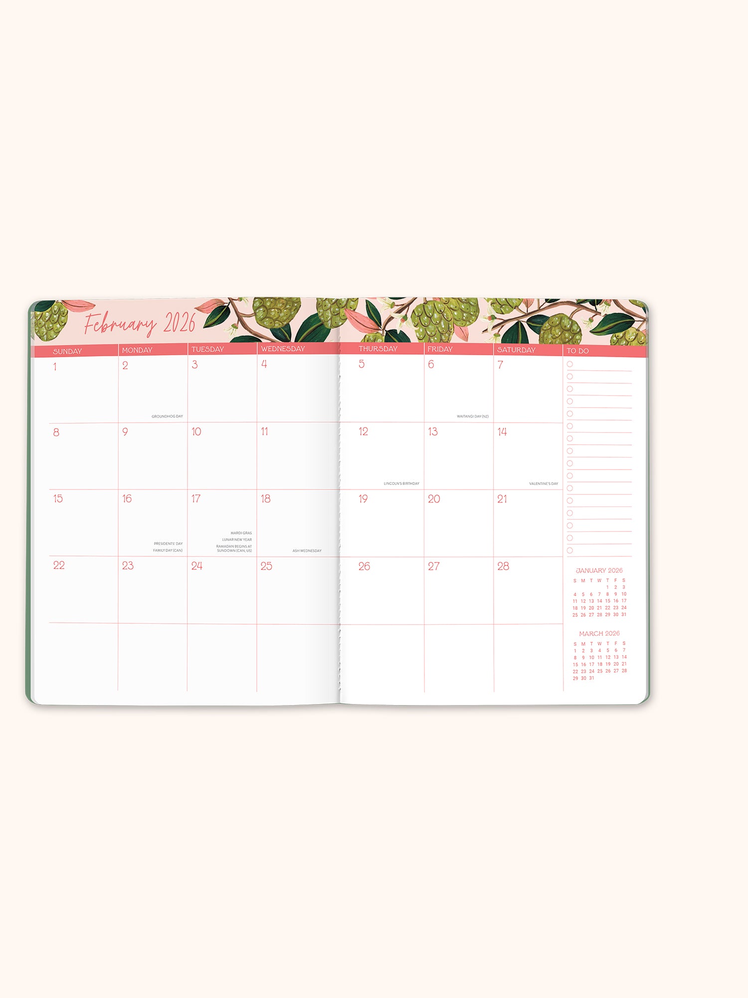 2026 Fruit &amp; Flora Just Right Monthly Planner