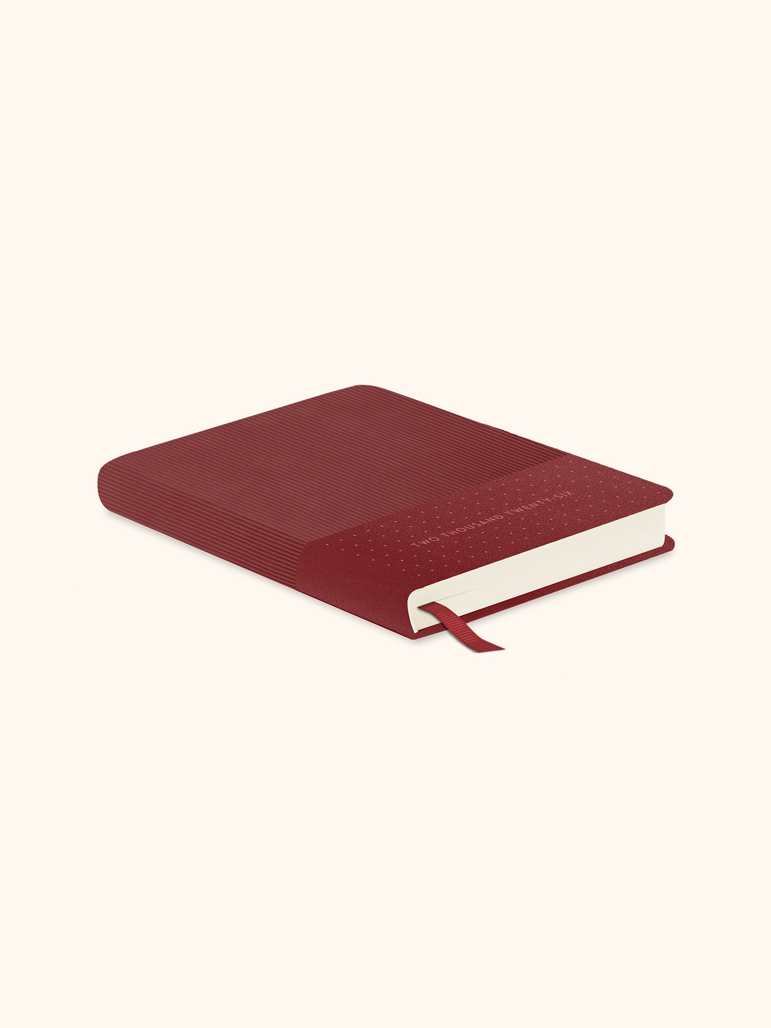 2026 Dots on Burgundy Medium Dual-Textured Planner