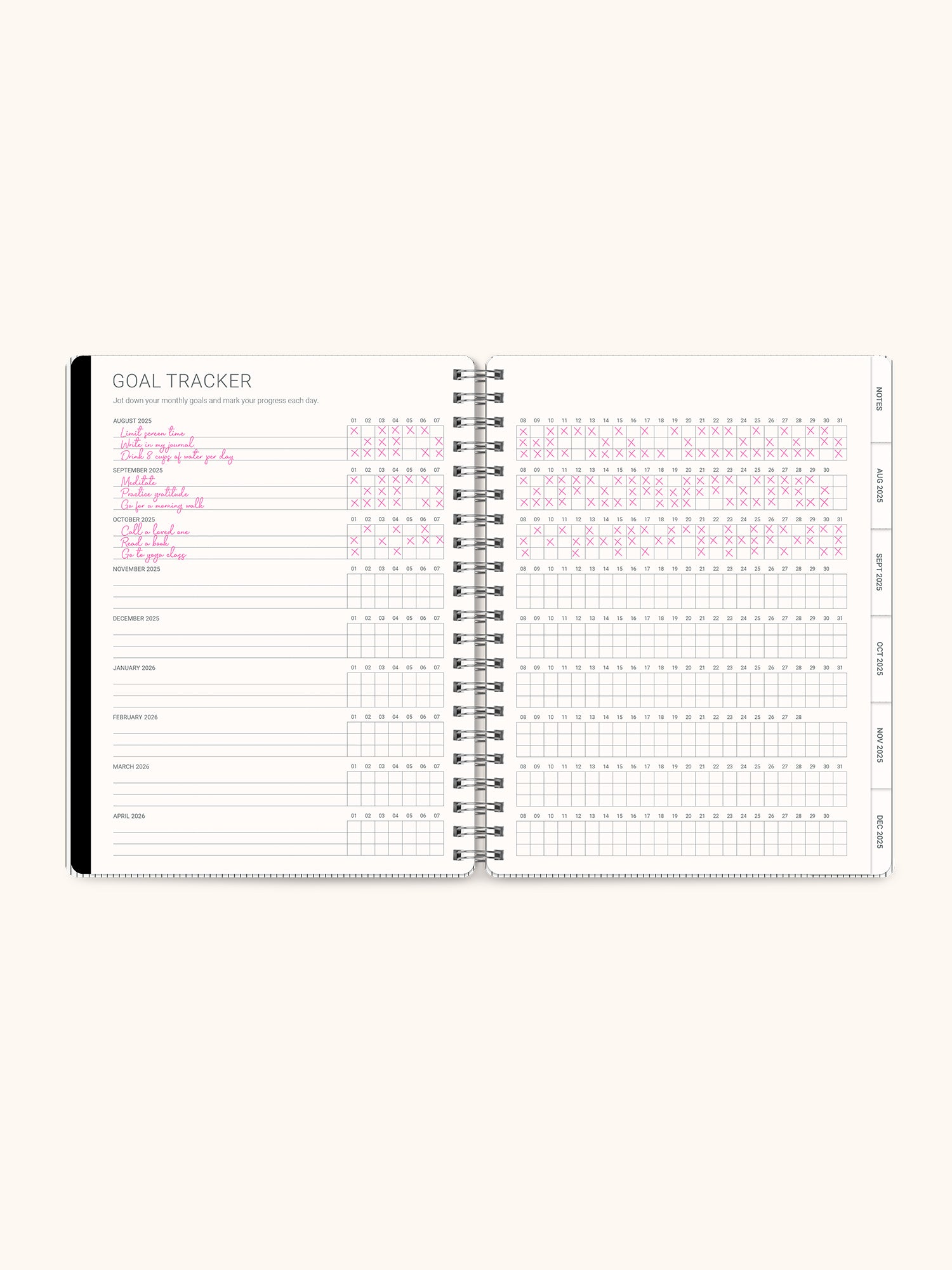 2026 Midnight Black Baxter Planner