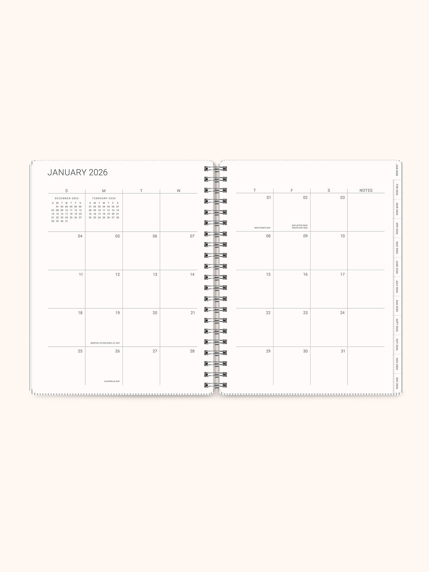 2026 Midnight Black Baxter Planner