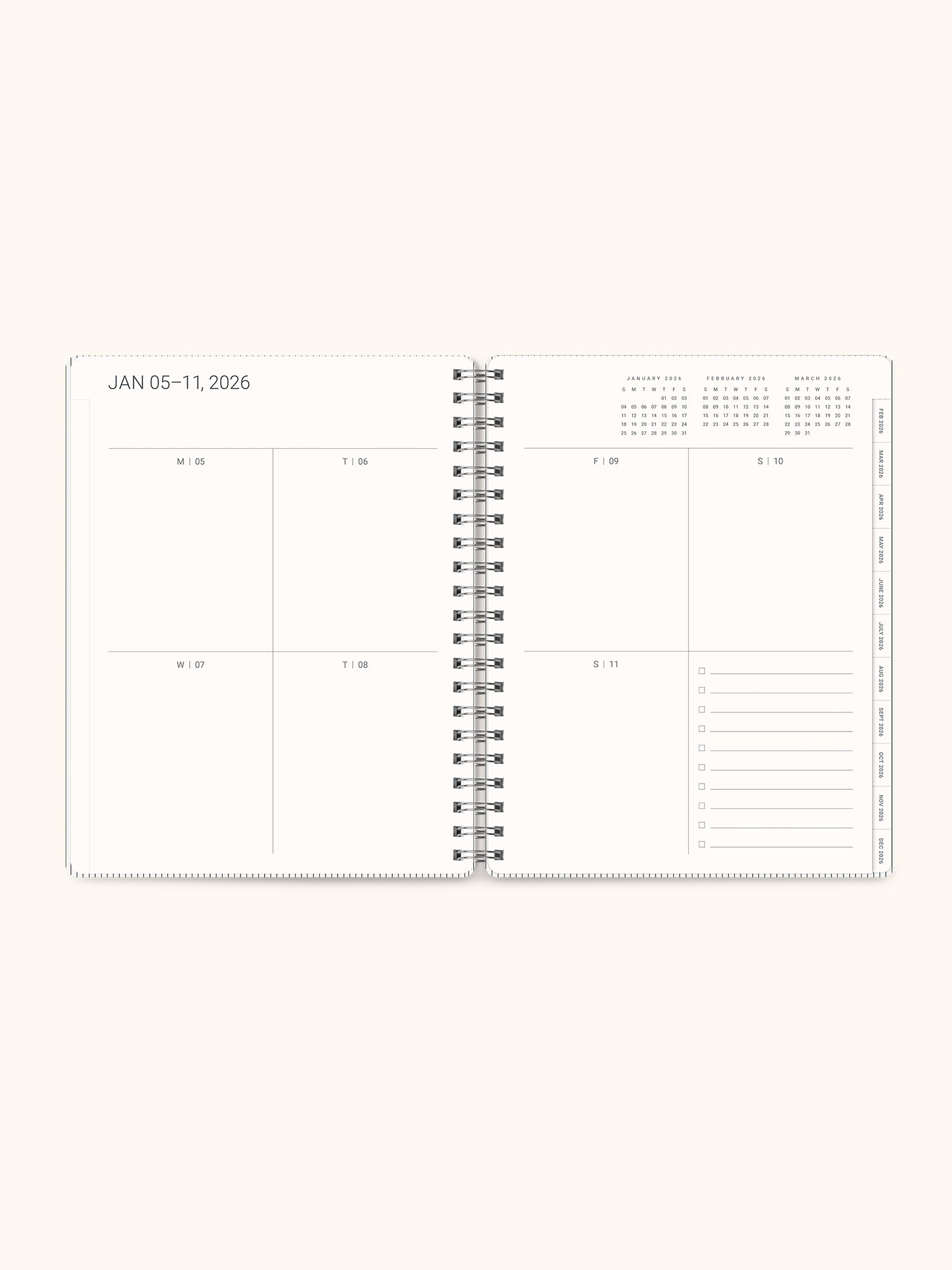 2026 Midnight Black Baxter Planner