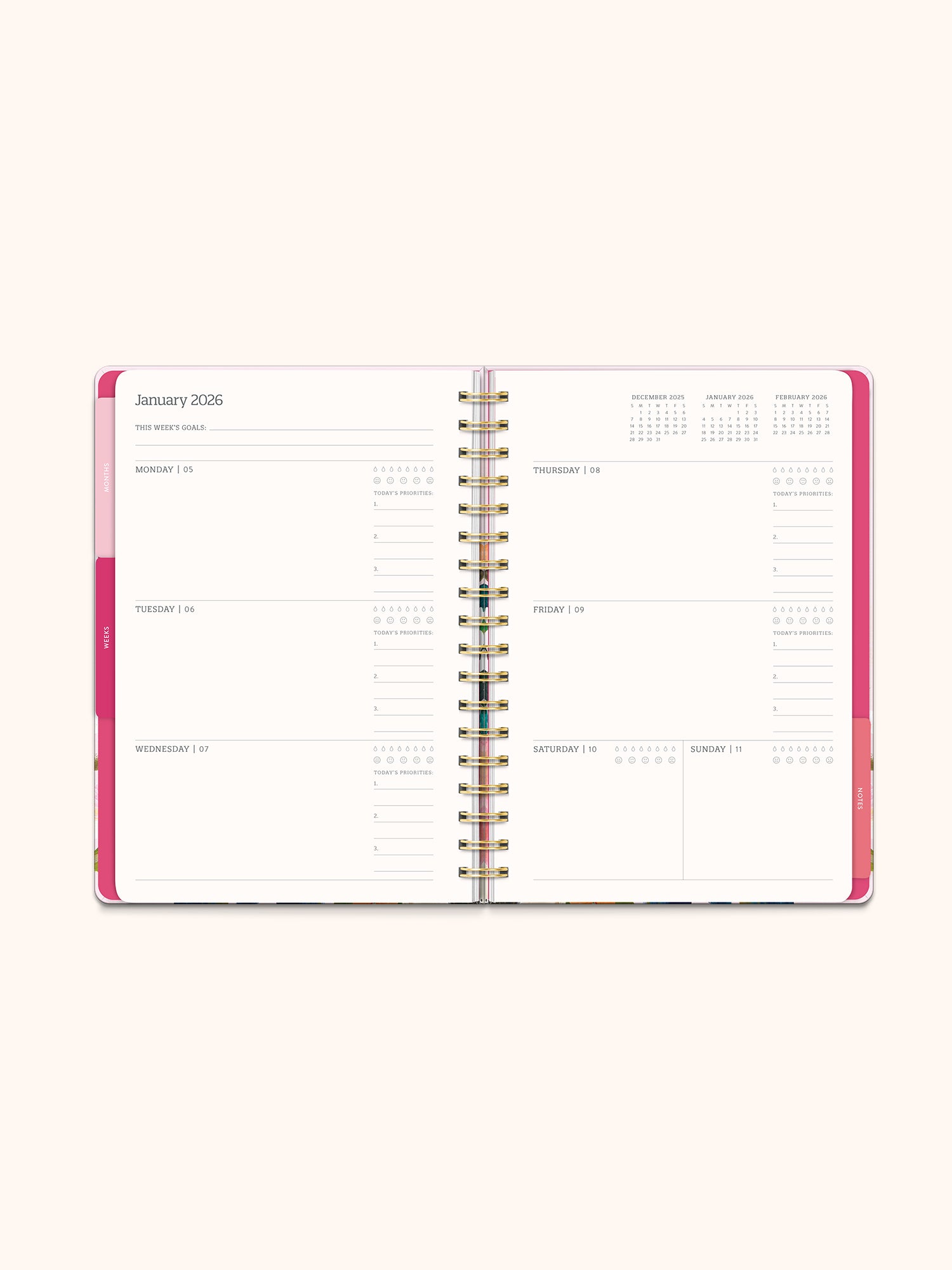 2026 Bella Flora Tri-Tab Planner