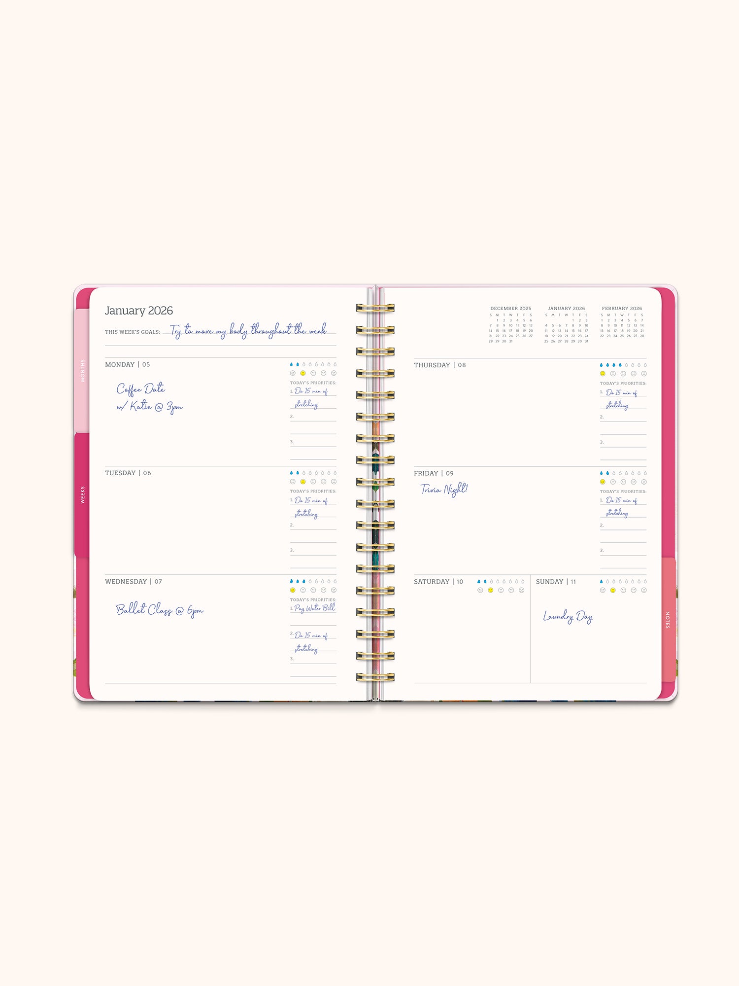 2026 Bella Flora Tri-Tab Planner