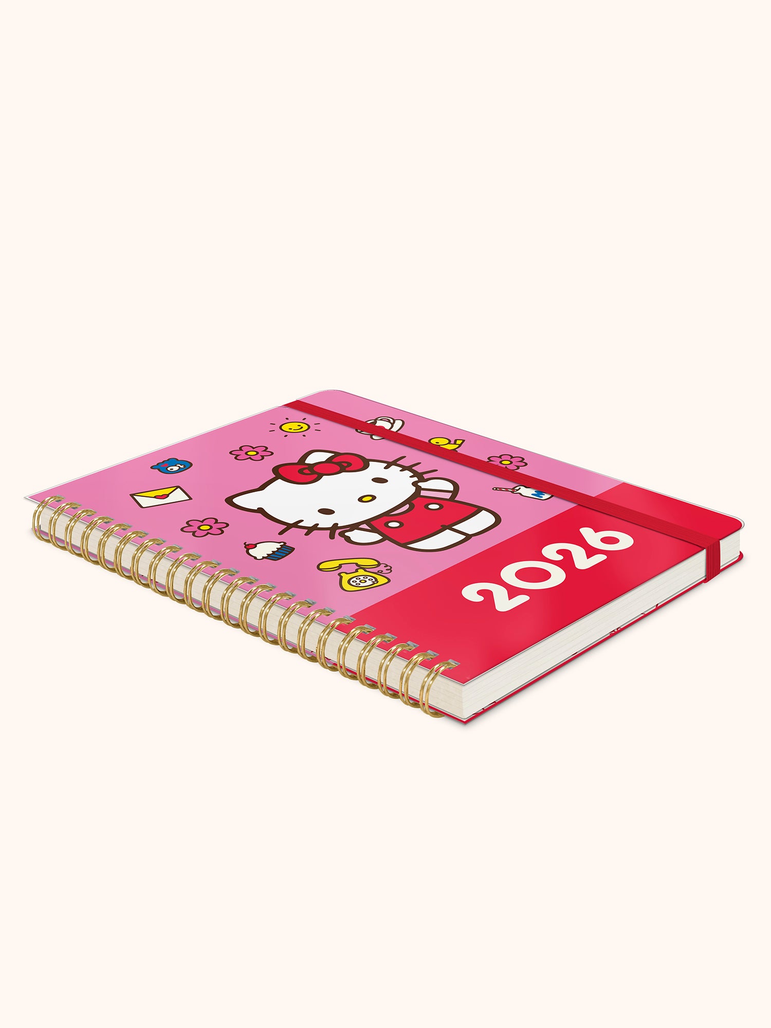 2026 Hello Kitty Playful Pink Deluxe Compact Flexi Planner