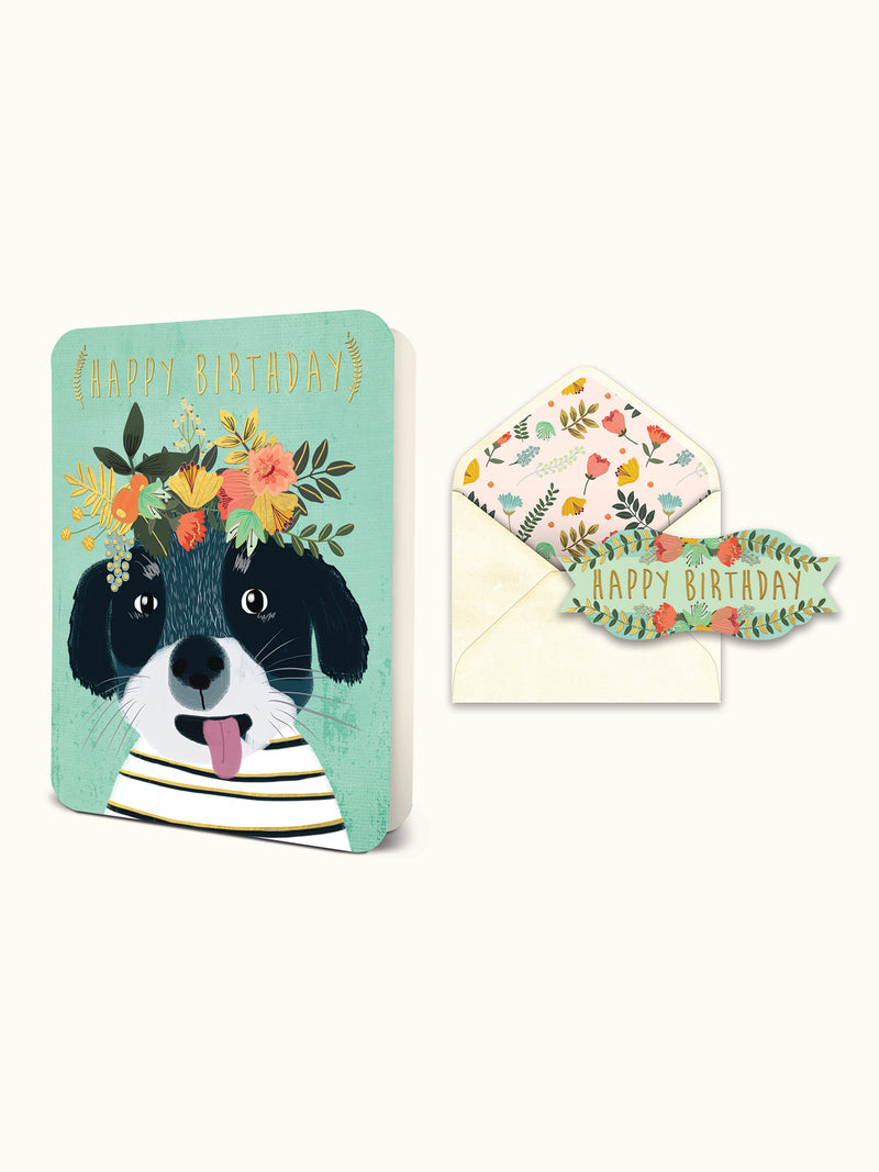 Happy Birthday Pup Deluxe Greeting Card