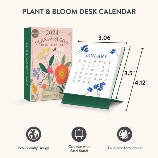 Let Love Grow Plant & Bloom Desk Calendar