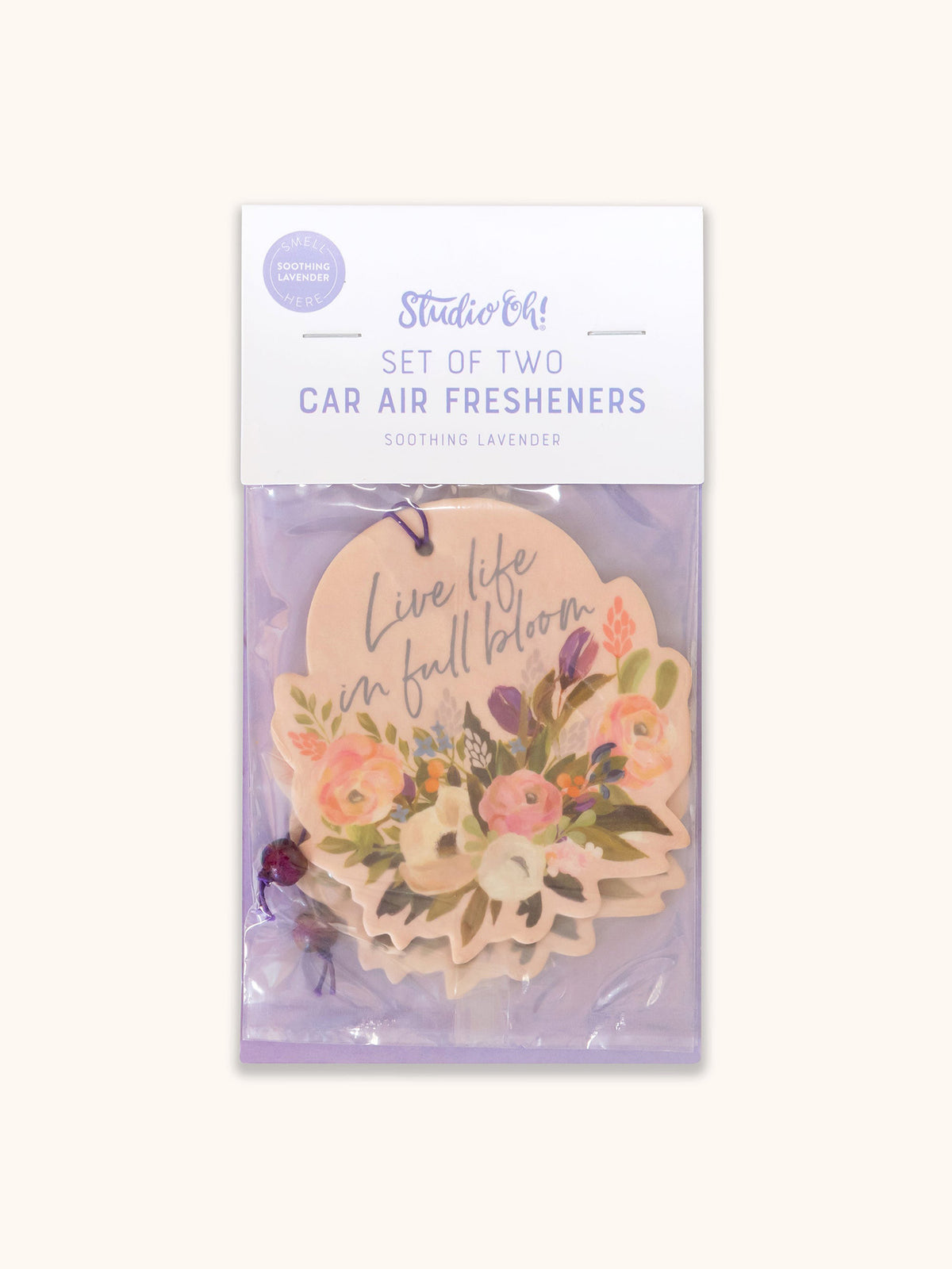 Live Life in Full Bloom Car Air Freshener – Studio Oh!