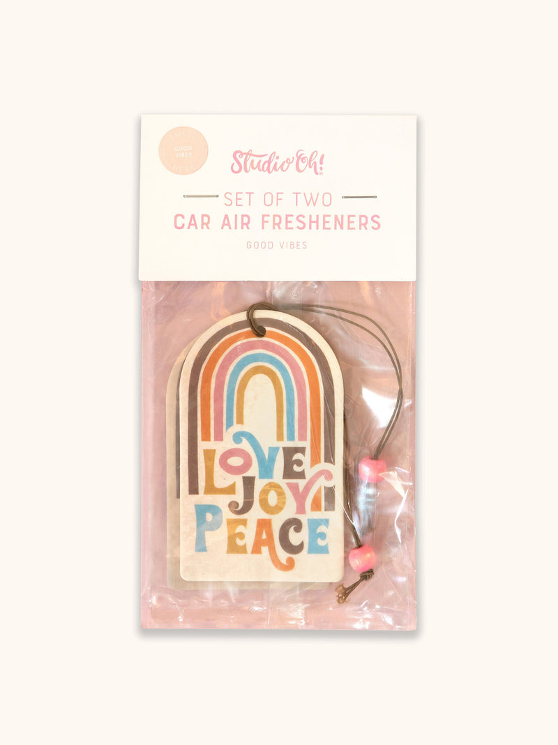 Love Joy Peace Rainbow Car Air Freshener