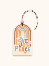 Love Joy Peace Rainbow Car Air Freshener