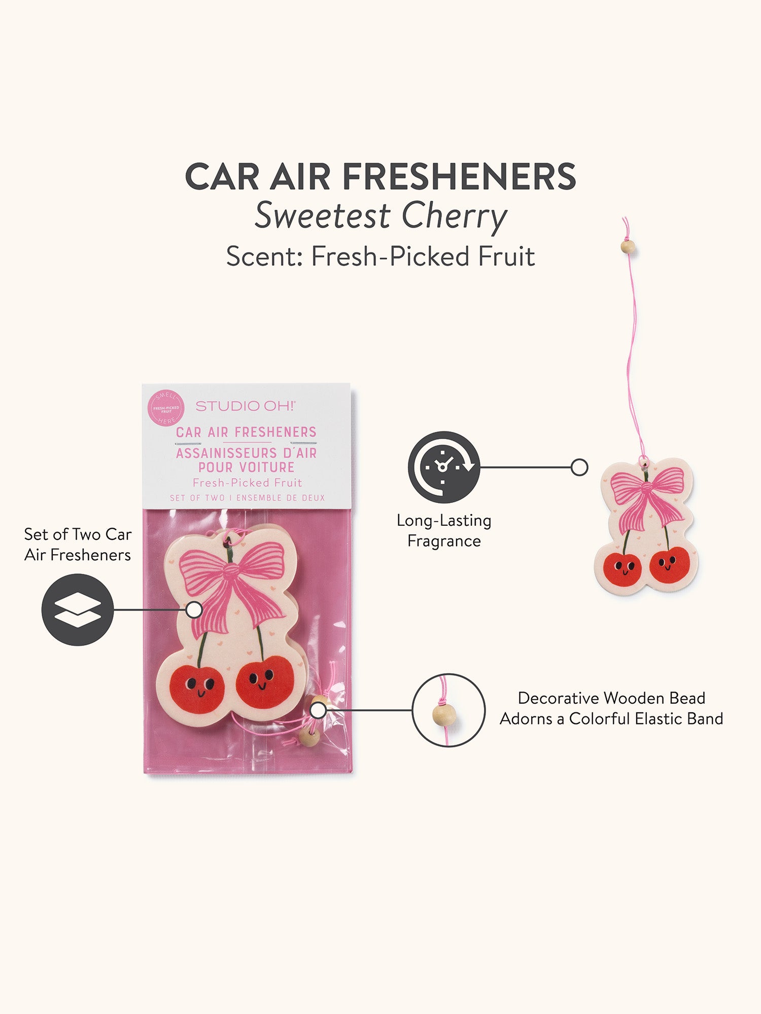 Sweetest Cherry Car Air Freshener – Studio Oh!