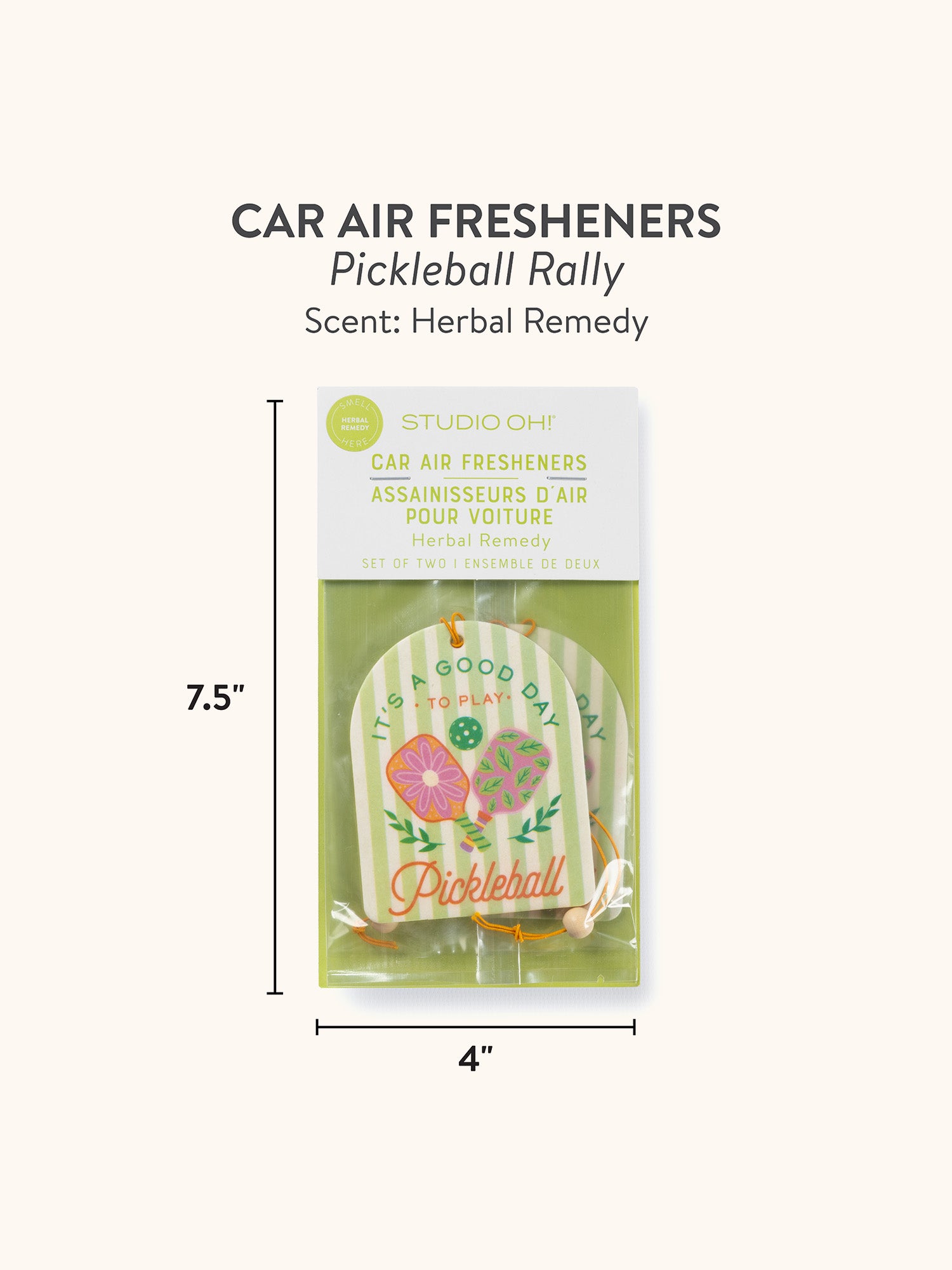 Pickleball Rally Car Air Freshener – Studio Oh!