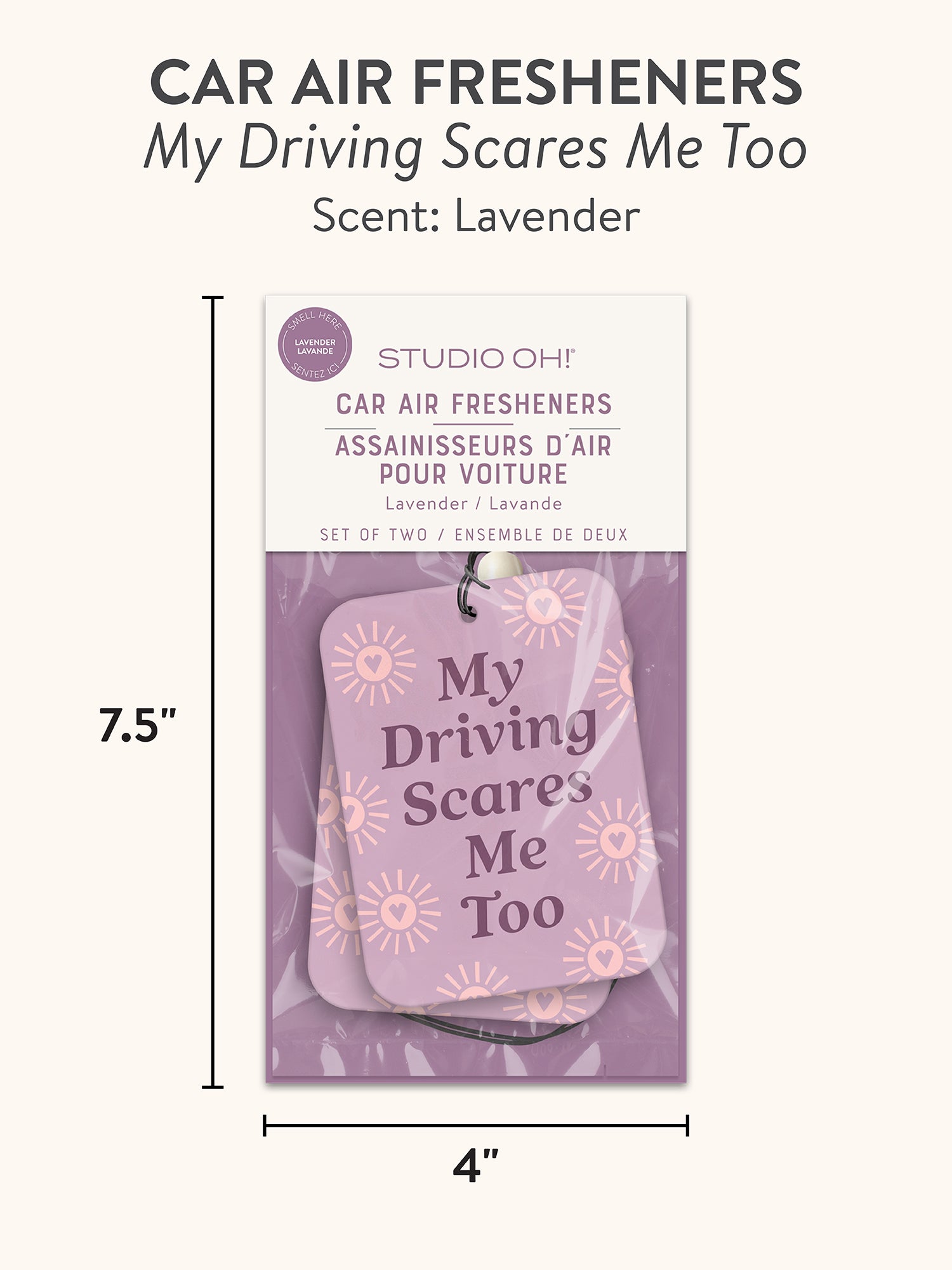 My Driving Scares Me Too Car Air Freshener