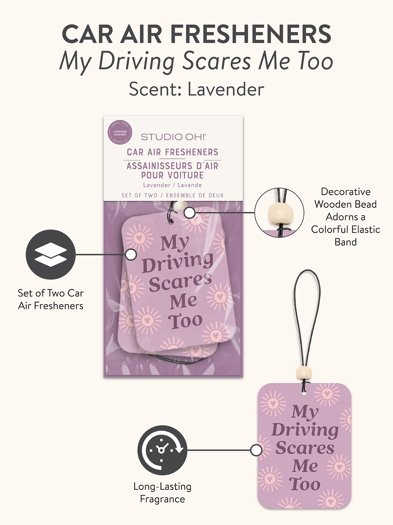 My Driving Scares Me Too Car Air Freshener