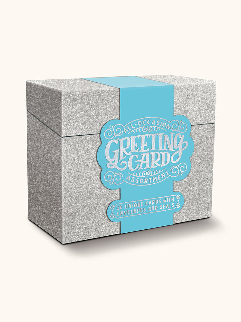 Silver Glitter All-Occasion Greeting Card Assortment – Studio Oh!
