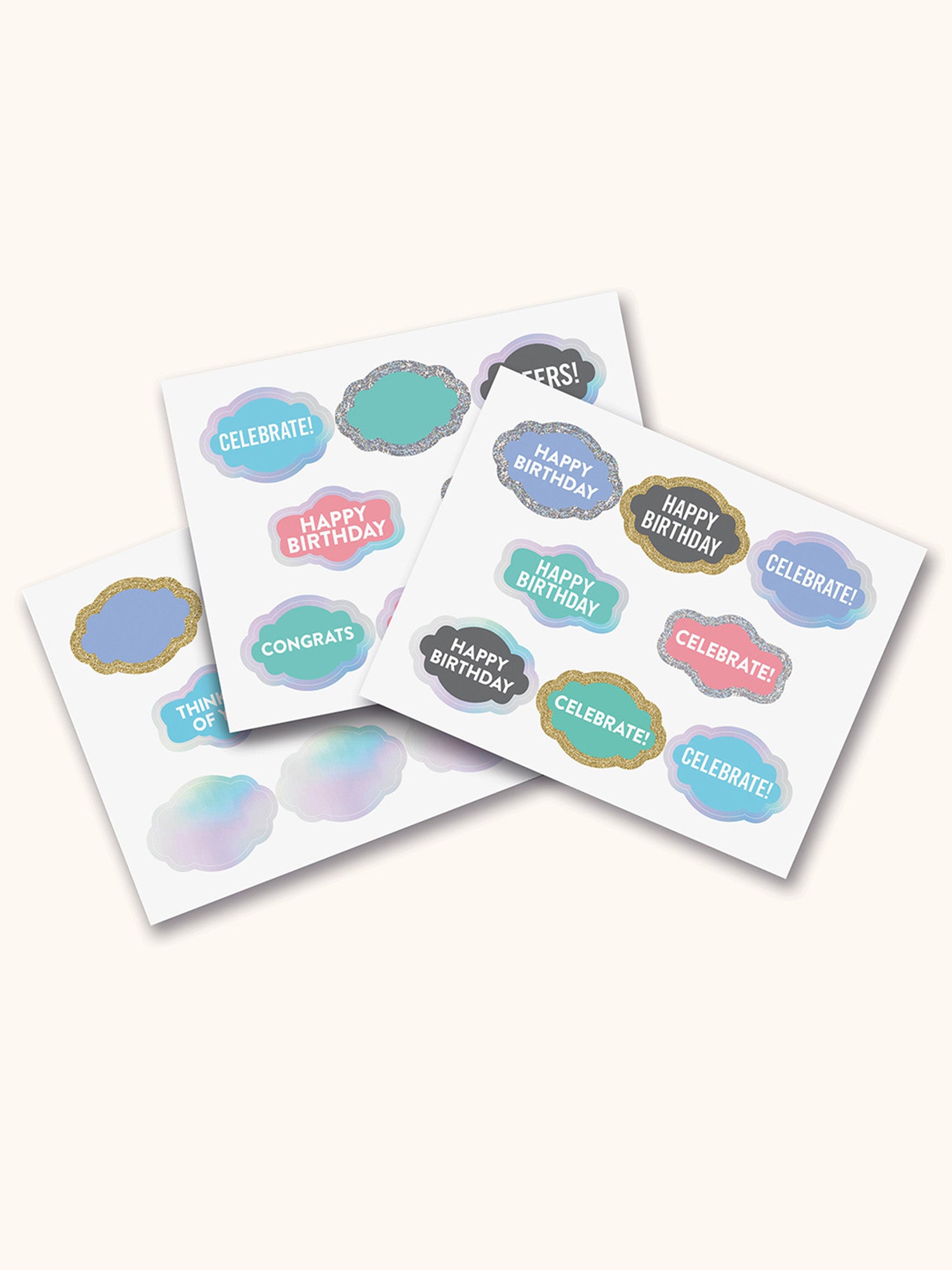 Silver Glitter All-Occasion Greeting Card Assortment