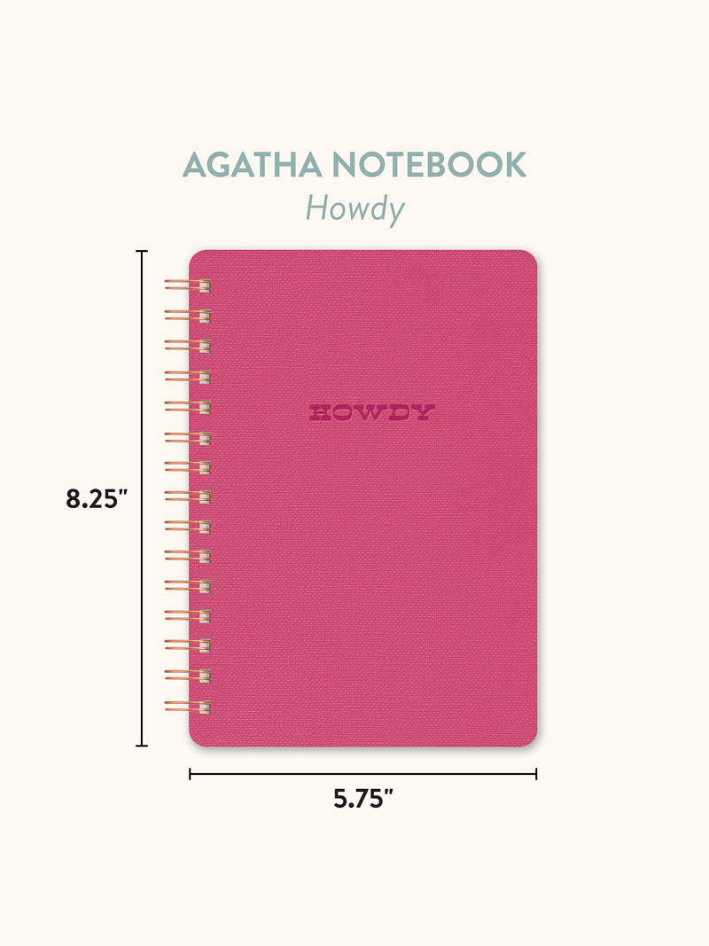 Howdy (Pink Punch) Agatha Notebook