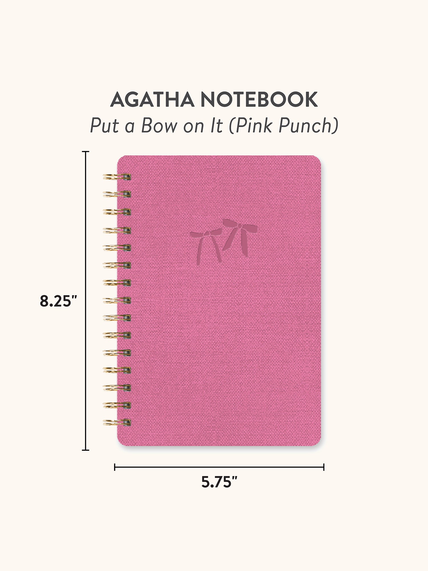 Put a Bow on It (Pink Punch) Agatha Notebook