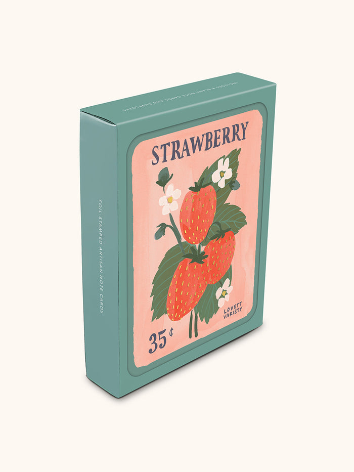 Strawberry Seeds Artisan Note Cards