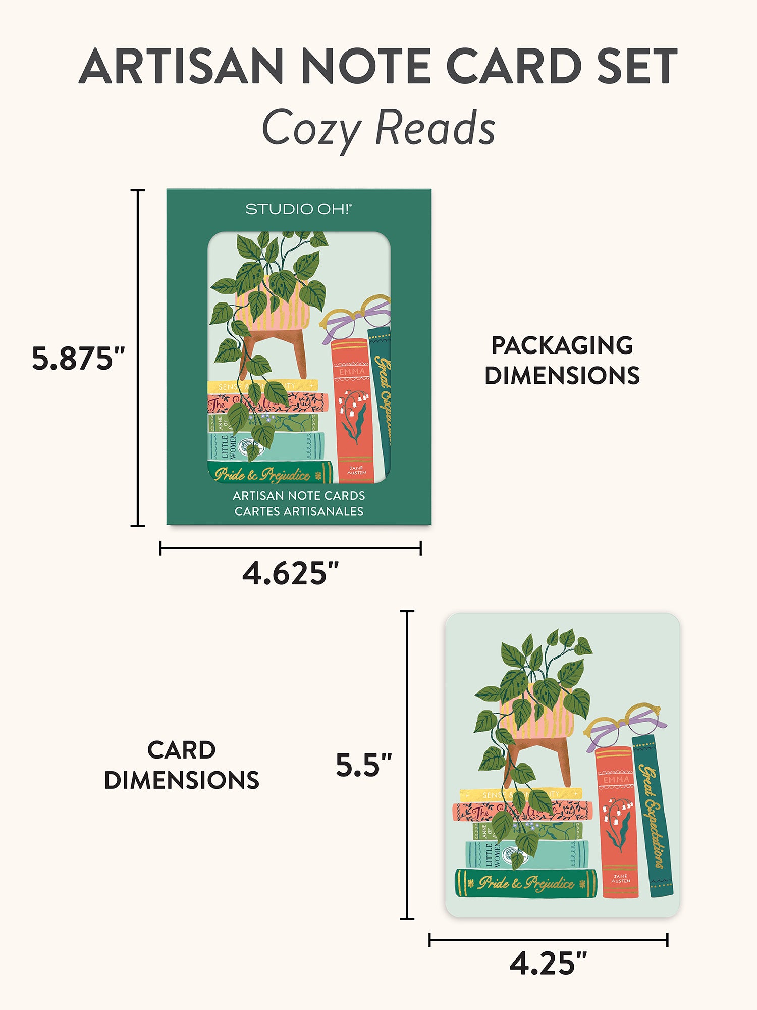 Cozy Reads Artisan Note Card Set – Studio Oh!