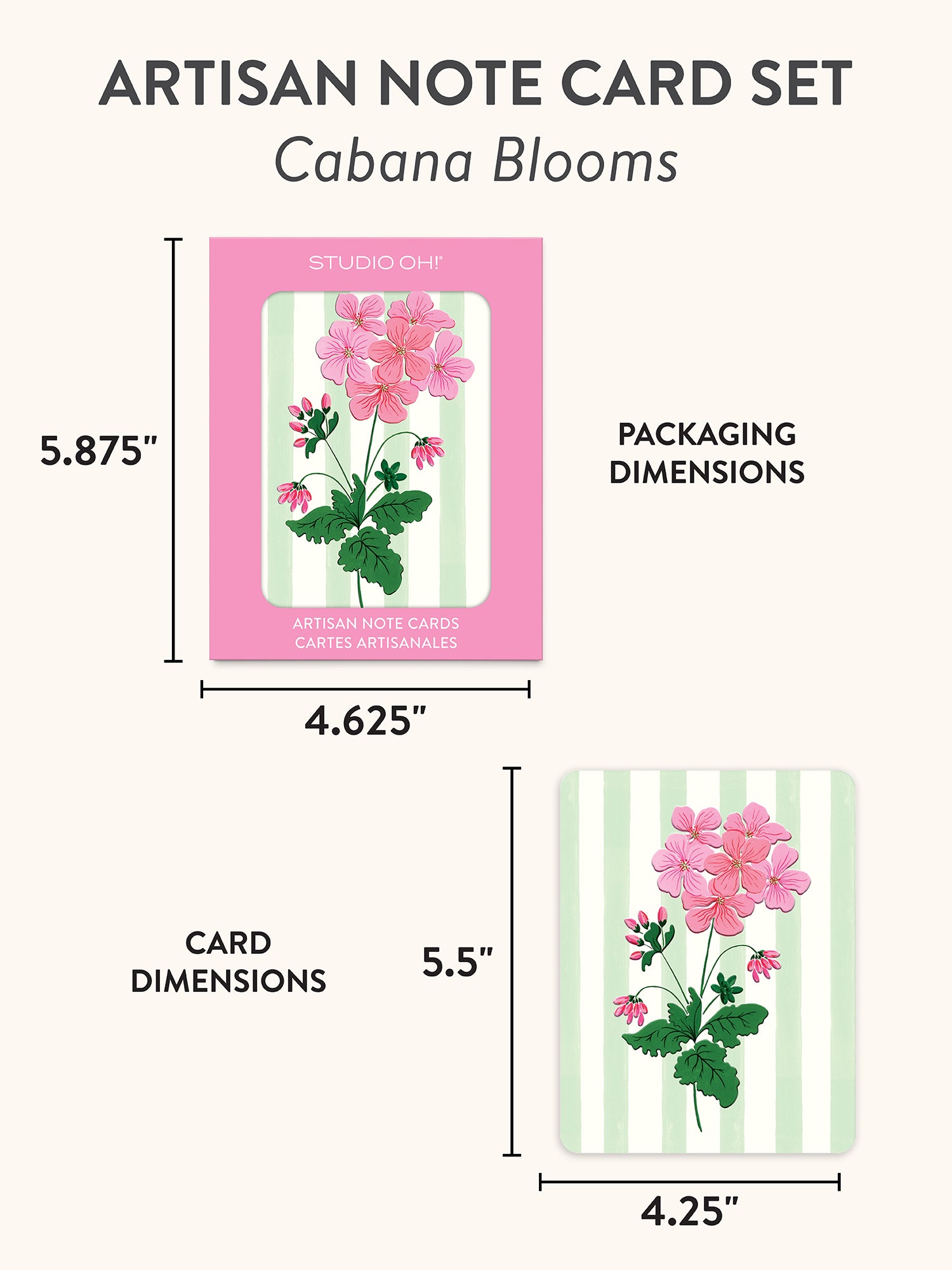 Cabana Blooms Artisan Note Card Set