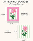 Cabana Blooms Artisan Note Card Set