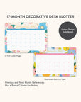 2025 Bella Flora Desk Blotter Calendar