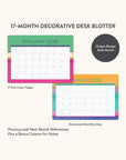 2025 Color Theory Desk Blotter Calendar