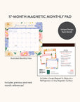 2025 Bella Flora Magnetic Monthly Pad Calendar