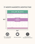 2025 Color Block Magnetic Monthly Pad Calendar