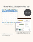 2025 Pretty Petals Magnetic Monthly Pad Calendar